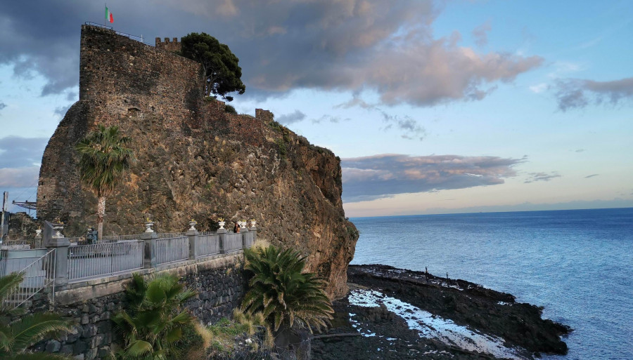 The Norman castle of Aci Castello and the fishing village of Aci Trezza