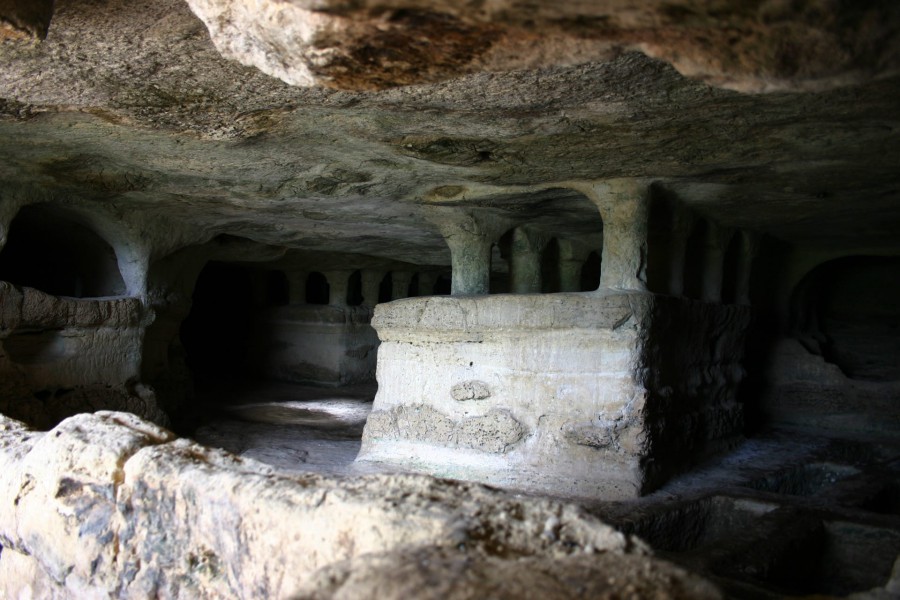 An underground tour inside the Catacombs of Ragusa